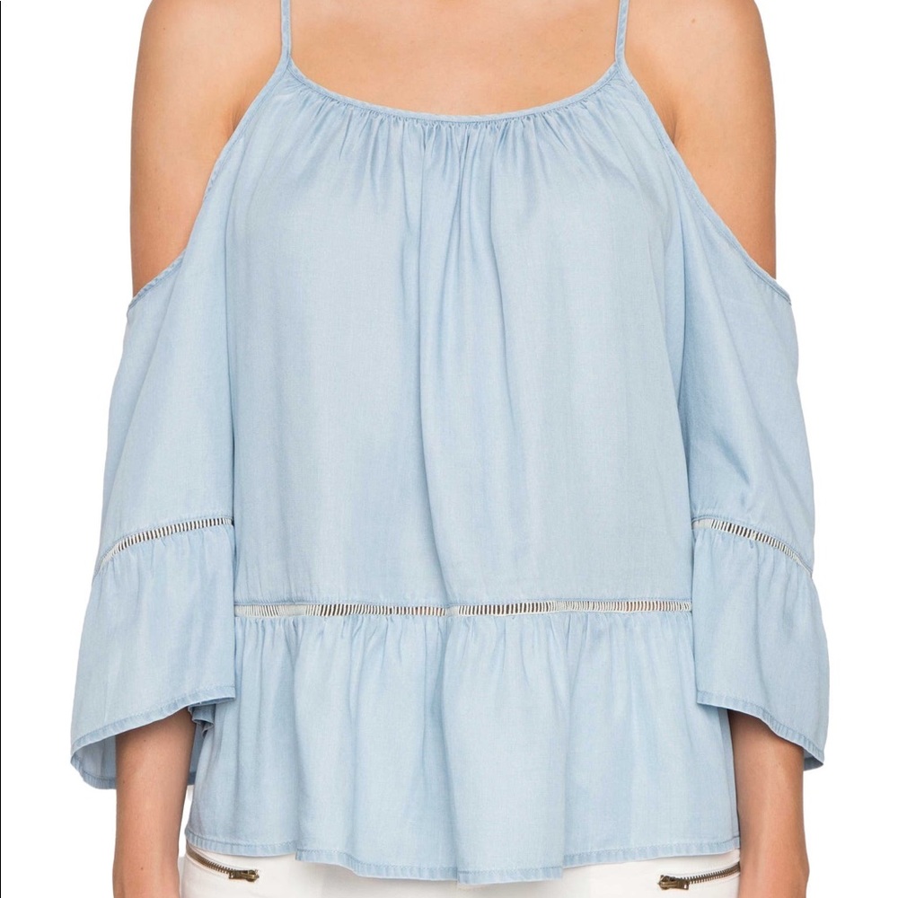 Off the Shoulder Chambray Top
